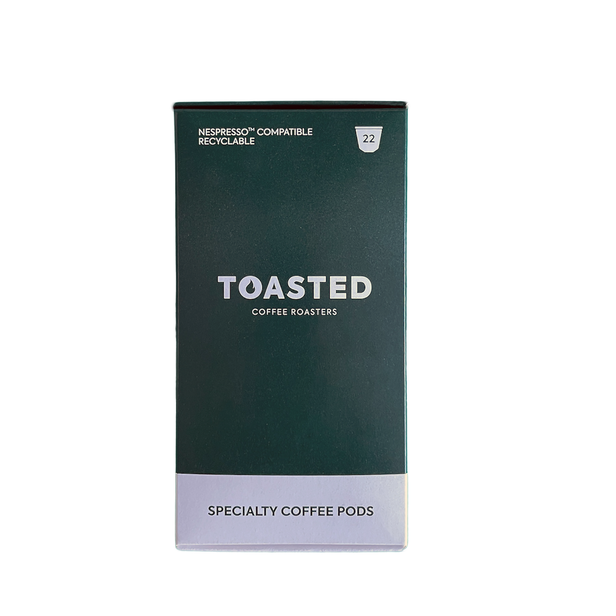 Toasted Coffee Pods Box Front