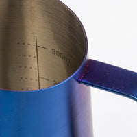 Barista Ace Electric Blue Milk Jug 450ml inside view