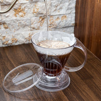 Clever Dripper with coffee being brewed
