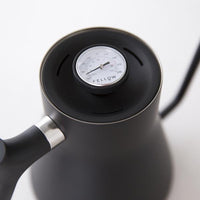 Fellow Stagg Black top view with brew thermometer