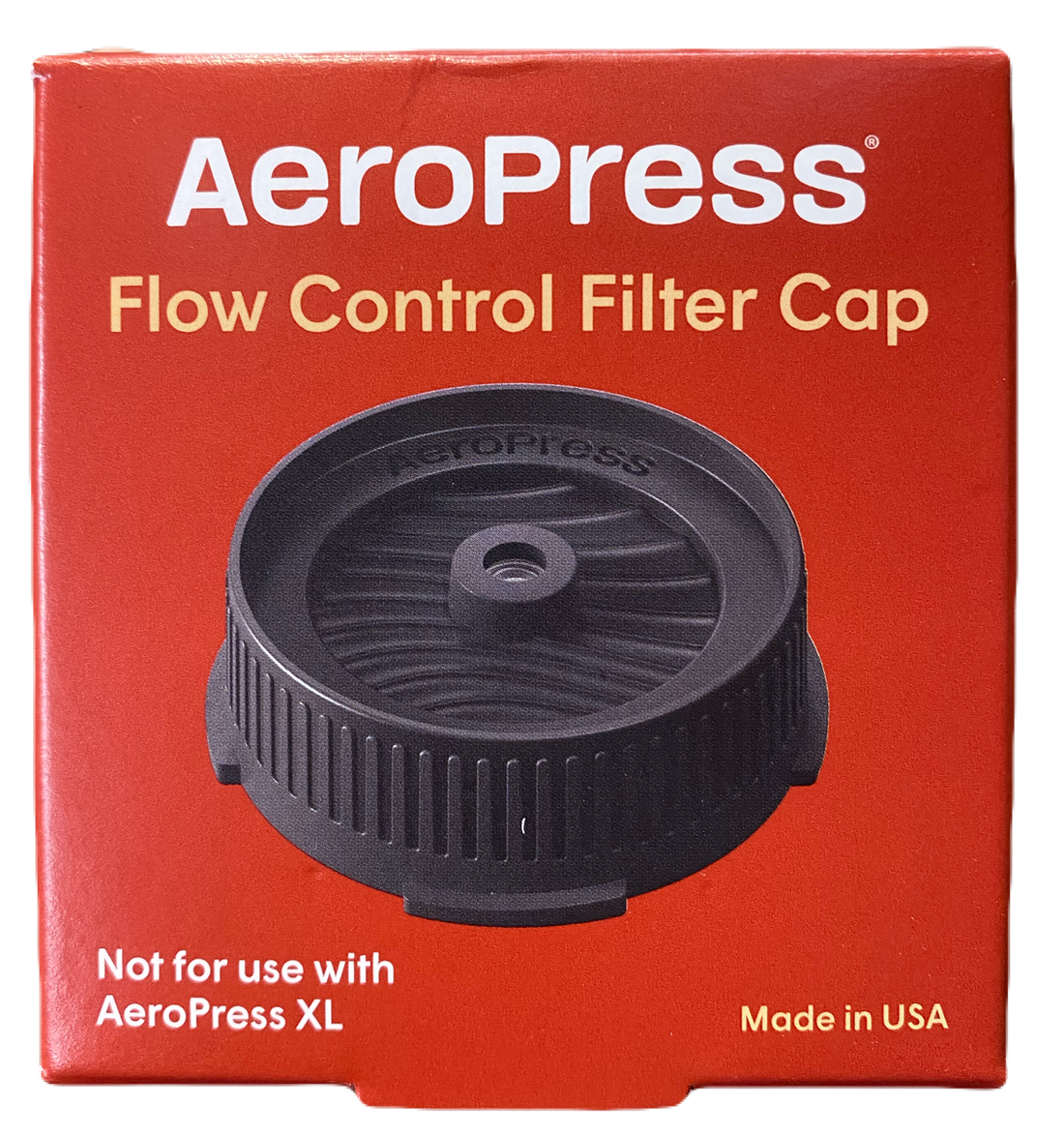 Aeropress Flow Control Filter Cap Box Front View