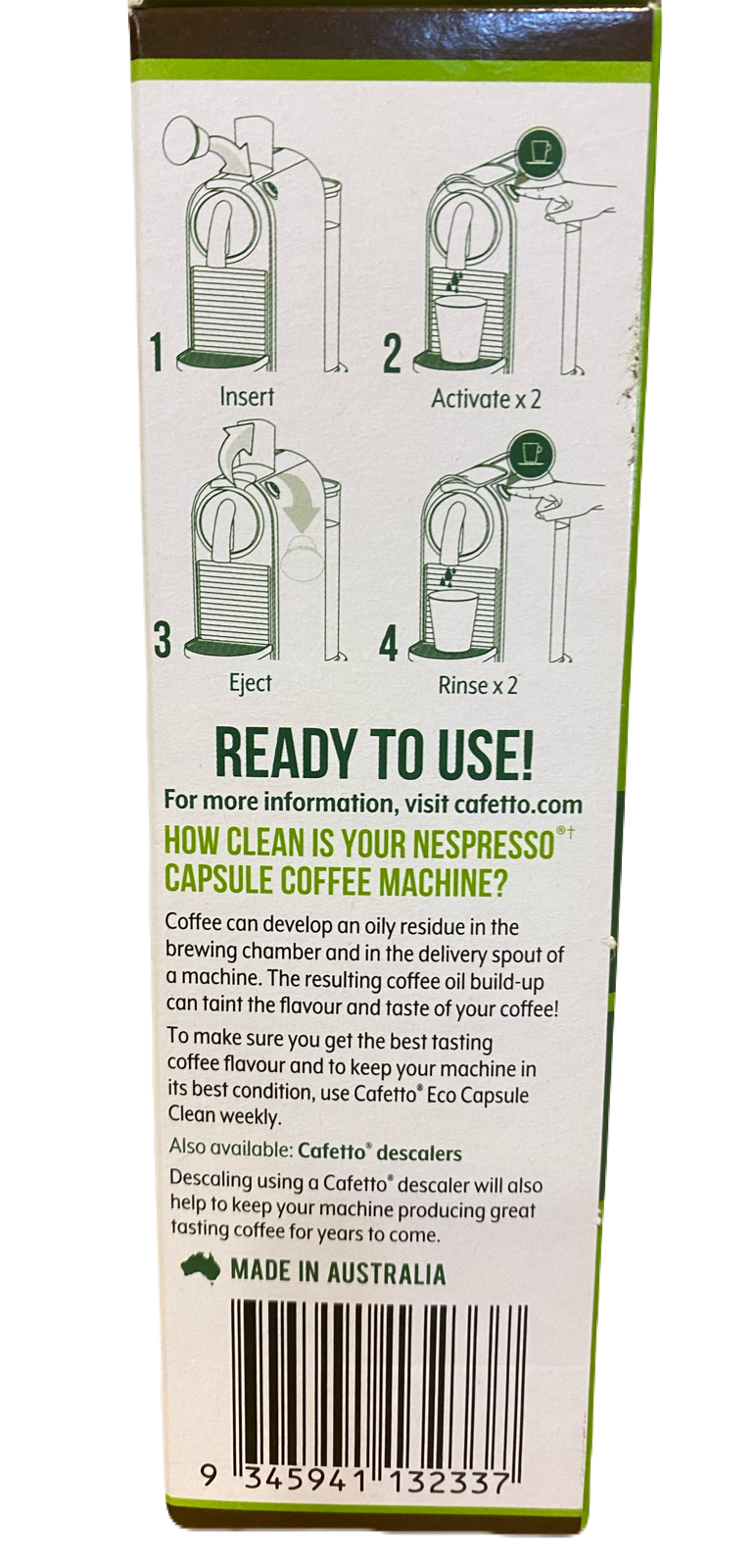 Cafetto Capsule Clean Box Rear