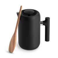 Fellow Clara French Press side on with wooden stirring spatula