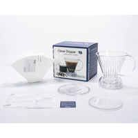 Clever Dripper set unpacked with instructions